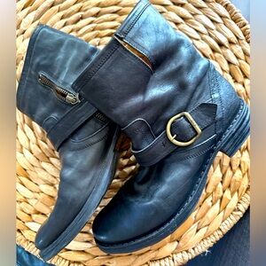 Fiorentini & Baker Vero Cuoio Eli Eternity Black Leather Biker Boots